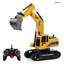 Load image into Gallery viewer, EBOYU 258-1 2.4Ghz 6CH 1:24 RC Excavator Mini RC Truck Rechargeable Simulated Excavator Gift Toy for Kids