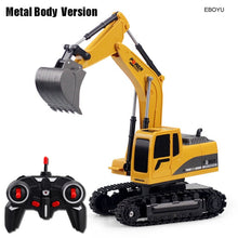 Load image into Gallery viewer, EBOYU 258-1 2.4Ghz 6CH 1:24 RC Excavator Mini RC Truck Rechargeable Simulated Excavator Gift Toy for Kids